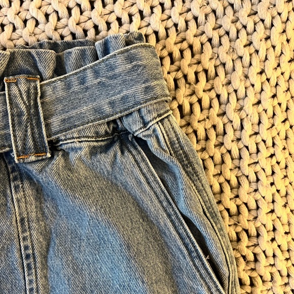 NWT Blank NYC Moon River Paper Bag Denim Mini Skirt - Picture 5 of 13